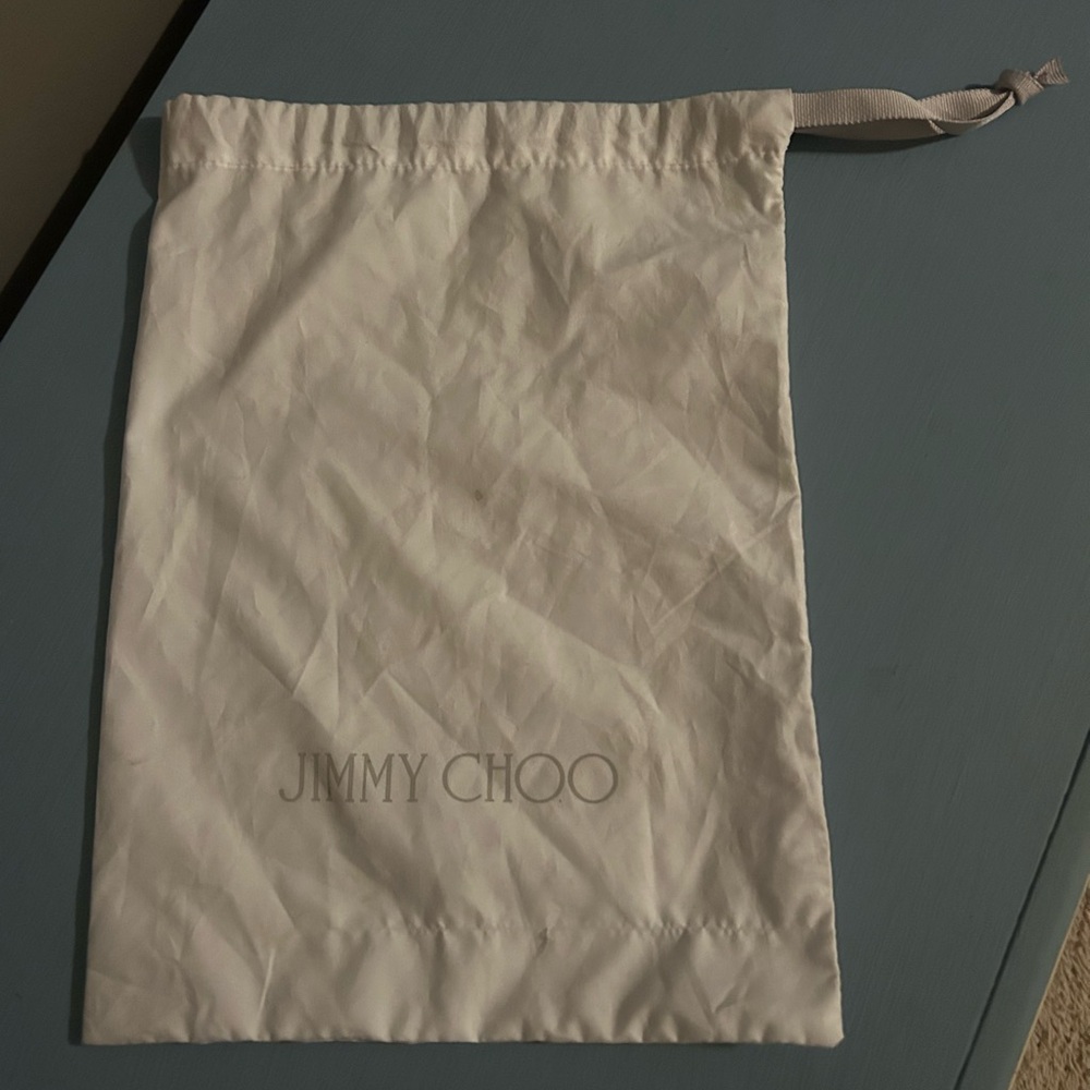Jimmy Choo Cream Drawstring Bag